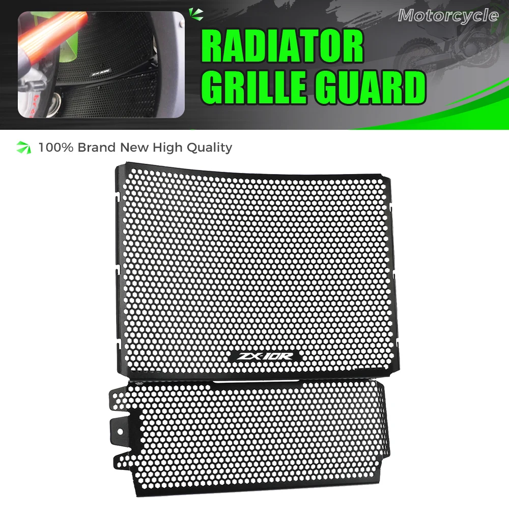 

For Kawasaki ZX-10R ZX 10R ZX-10RR ZX10R ZX10RR 2021 2022 2023 2024 Motorcycle Radiator Grille Guard Cover And Oil Cooler Guard