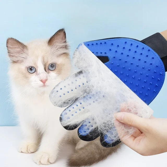 TPR Material Pet Grooming Gloves Hair Removal Mitt For Dogs Cats Bath Brush Massage Shedding Control Waterproof 3