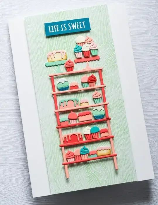 PoppyStamp 코너 상점 디저트 스탠드, DIY 스크랩북 사진 앨범 카드 제작 장식 용품, 다이 커팅 도장