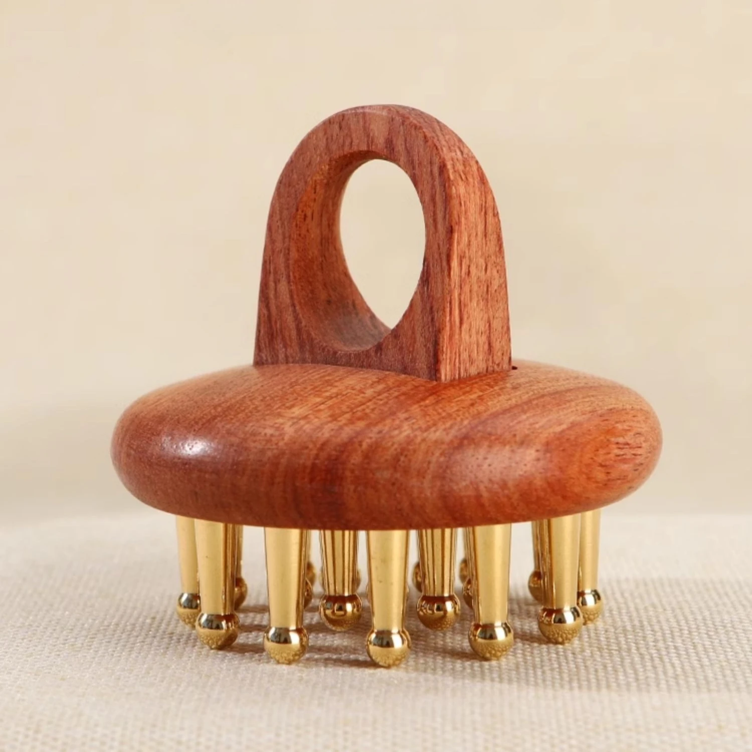 Brass Meridian Comb for Head Scalp Massage Liver  Meridian Body Gua Sha Therapy Head Neck Leg Massage Tool