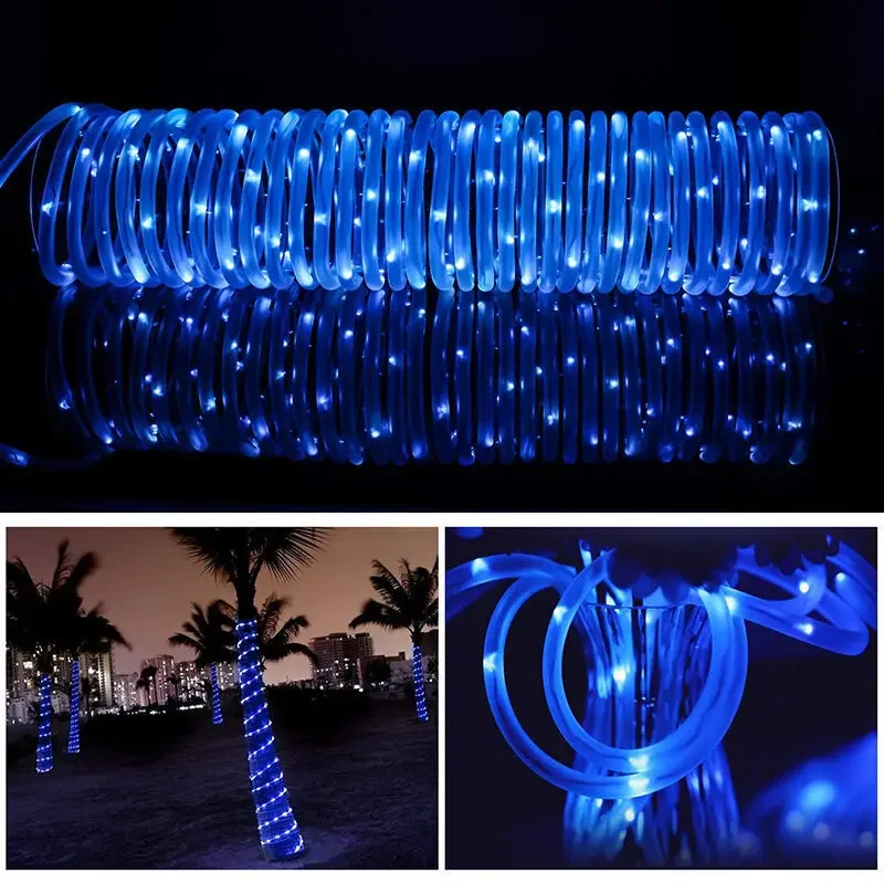 Solar-Powered Waterproof LED String Lights for Outdoor and Home Decoration