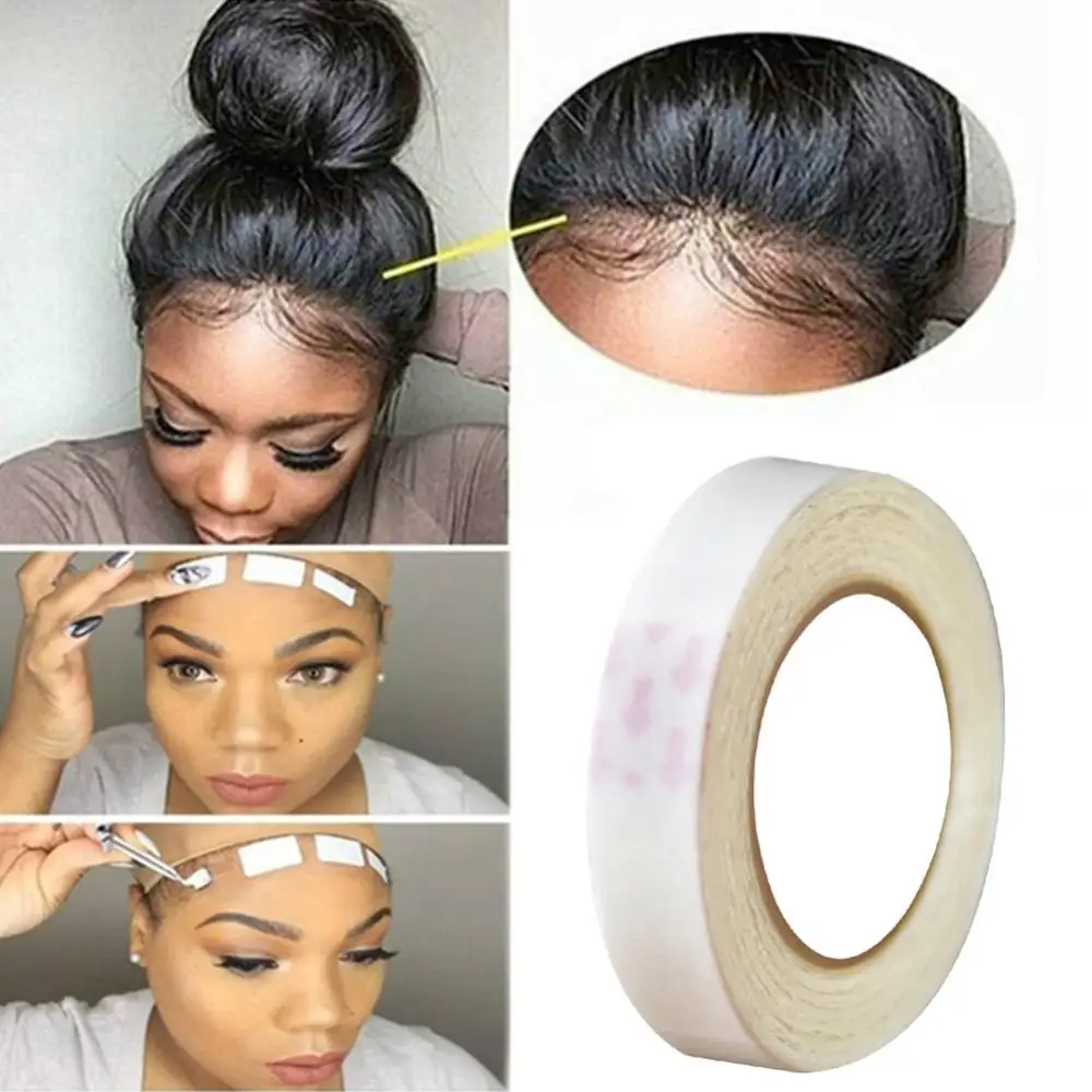 Long Hair Extension Wig 3m/Roll Lasting Waterproof Adhesive Double Sided Tape 100 pcs lot pvc white blank business card 0 38mm thick matte waterproof handwriting double sided message postcards customized