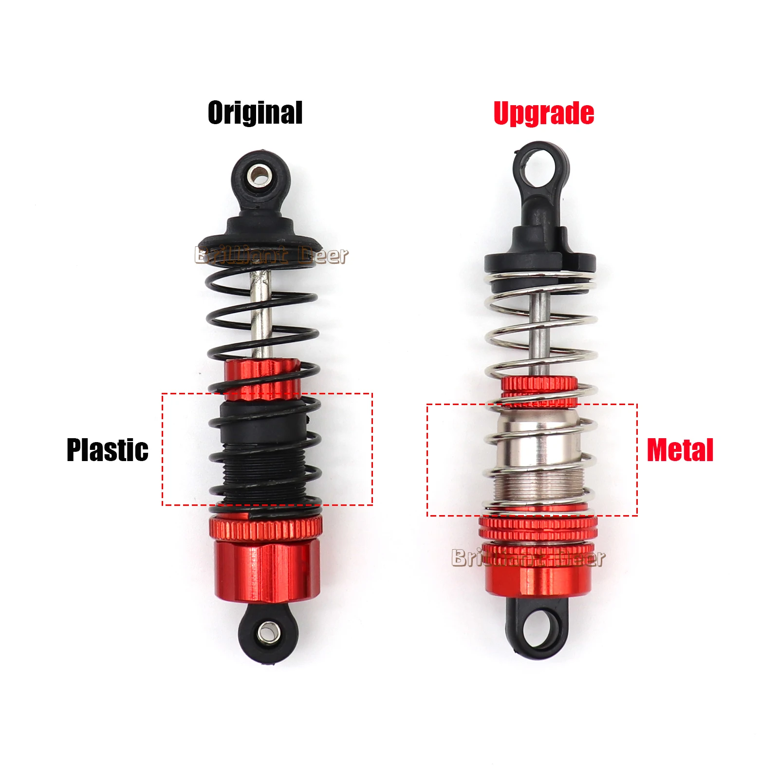 Amortisseurs Huile INJORA 40mm Pour RC Crawler 1/24 - Axial SCX24, FMS FCX24M