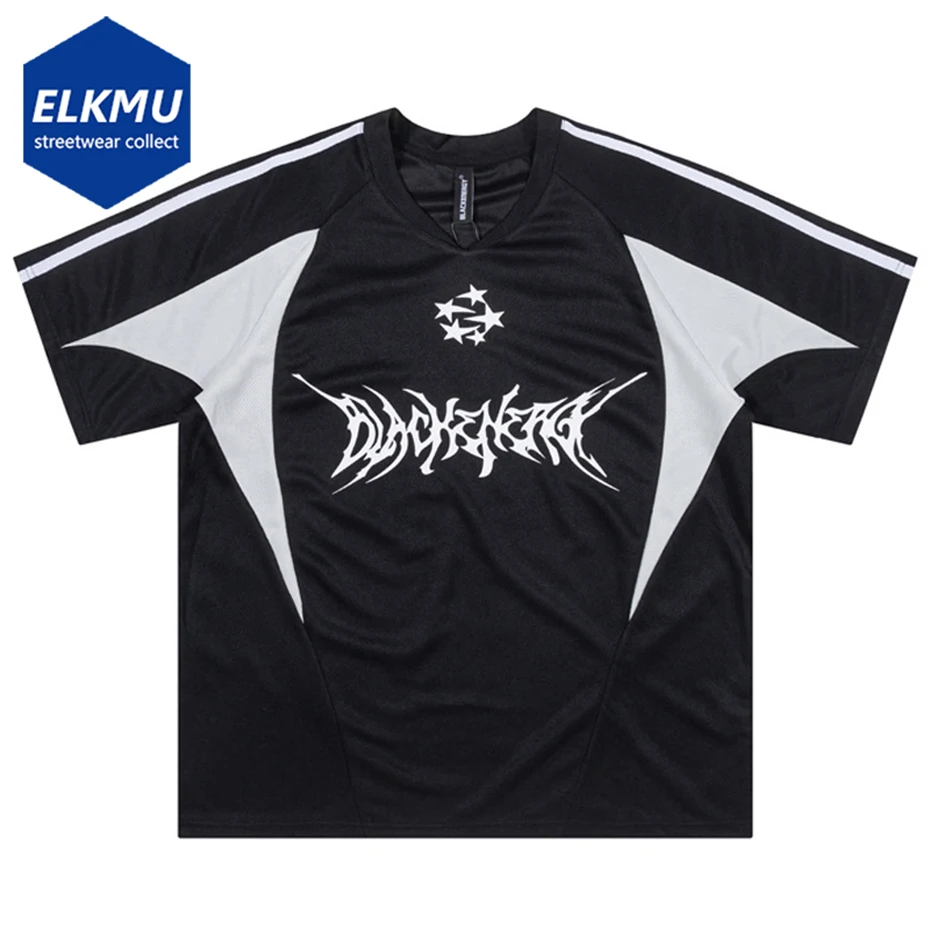 

Футболка Y2K Винтажная с буквенным принтом, свободная рубашка с коротким рукавом в стиле ретро, уличная одежда в стиле хип-хоп, Топ оверсайз в стиле Харадзюку