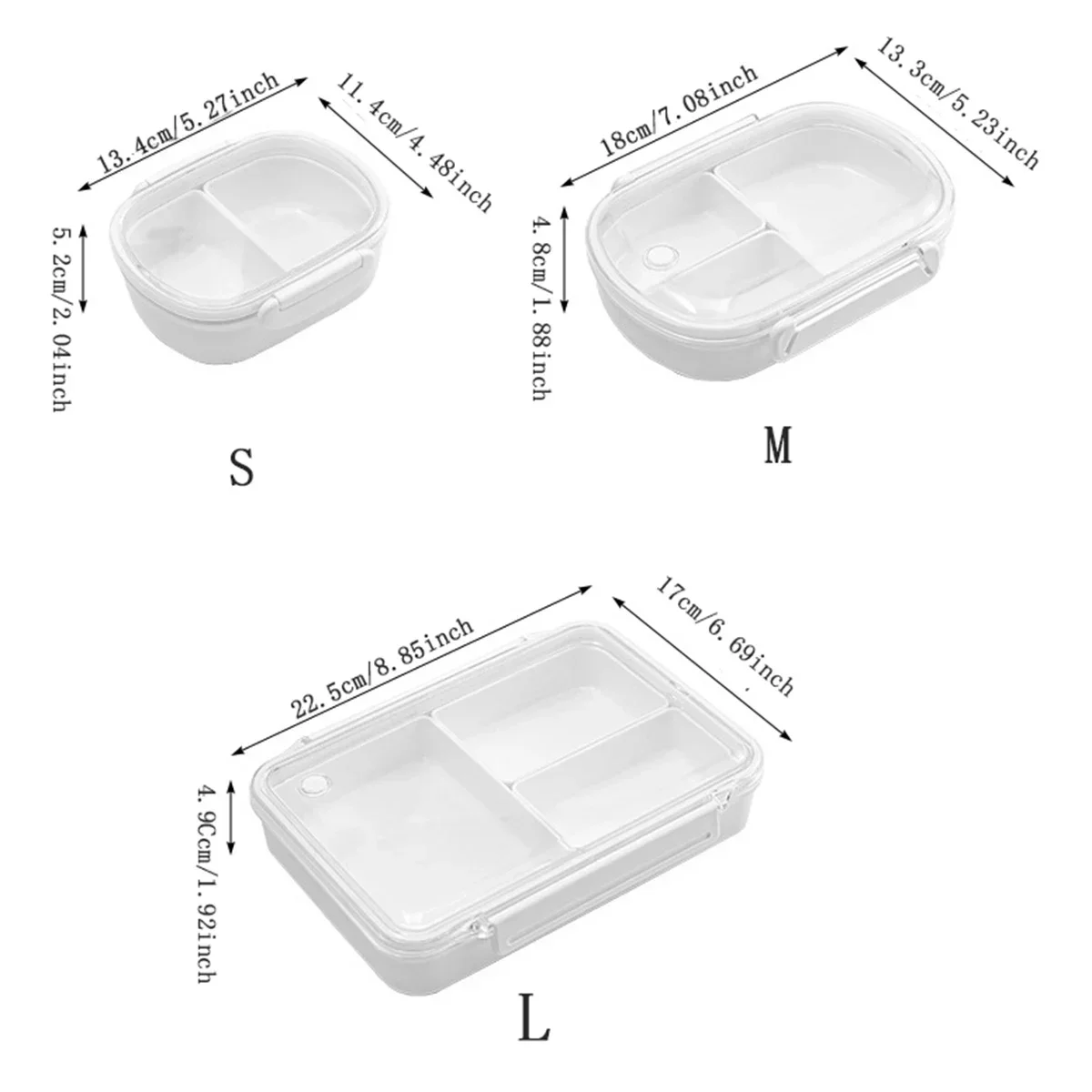 1pc-Portable Lunch Box Durable Plastic Material Ideal for Picnic