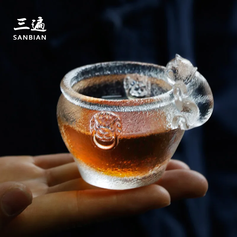 

Императорский дворец Кот | Японская Чашка для хозяйки с древней замороженной глазурью кубик льда прозрачная чашка чайная чашка