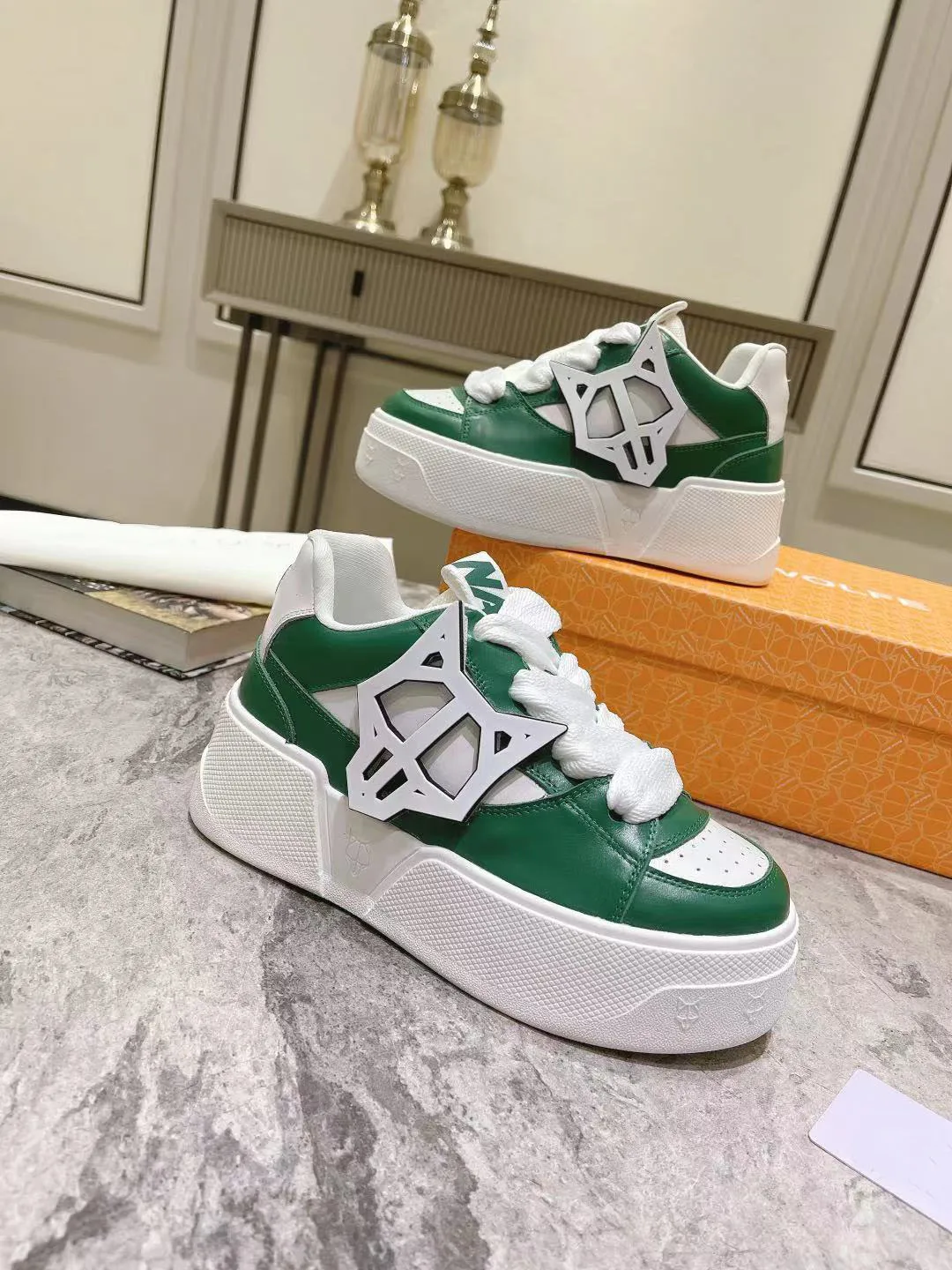 Scarpe Da Donna Nude Wolfe Kosa Green Sneakers