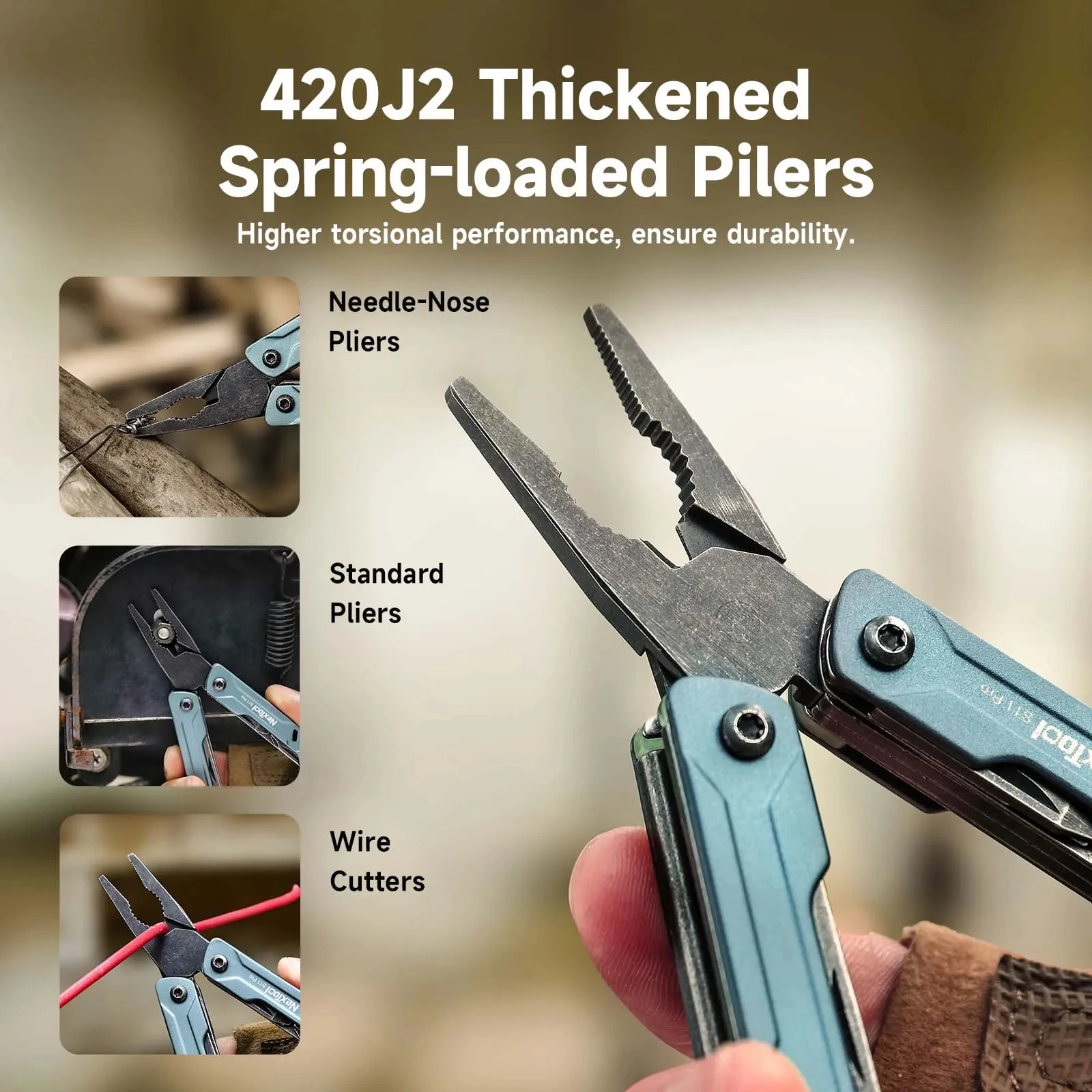 NexTool Mini Sailor Zange S11 Pro 12-in-1 Multi Tool Taschenmesser Klappwerkzeuge Drahtschneider EDC Karte Pin Schraubendreher Schere – Detail 5