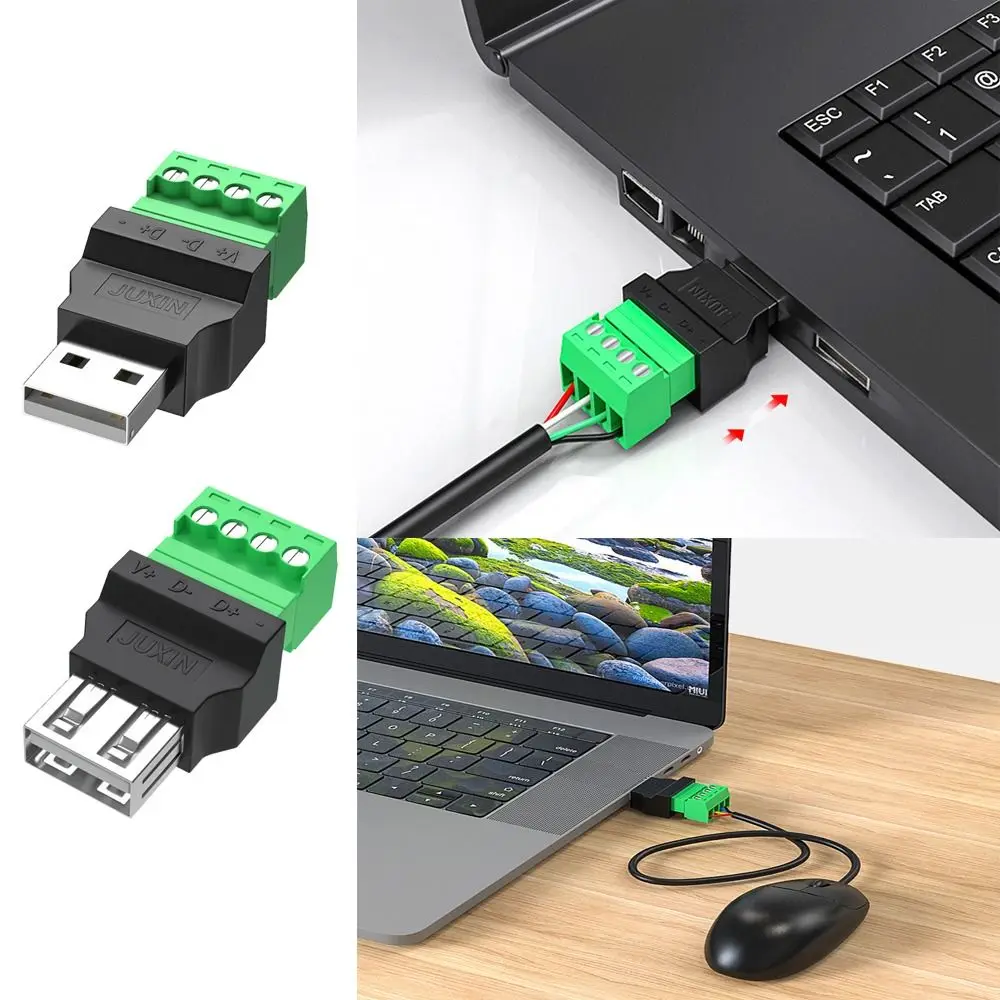 USB 2.0 Type A 4-Pin Screw Terminal Adapter