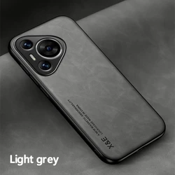 Shockproof Protective Case with Built-in Magnetic Car Holder for Huawei Pura 70 Ultra (Light Grey)