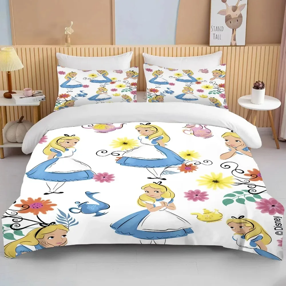 Alice in Wonderland Bedding Set Cartoon Baby Pieces Set Bed