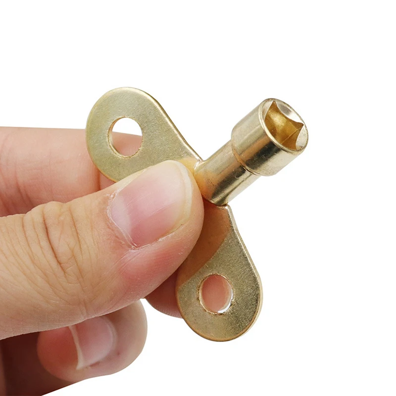 Plumbing Hole Faucet Key Radiator Water Valve Tap 6mm Square Socket Special Lock Wrench Iron For Air Valve 1Pcs plumbing tool
