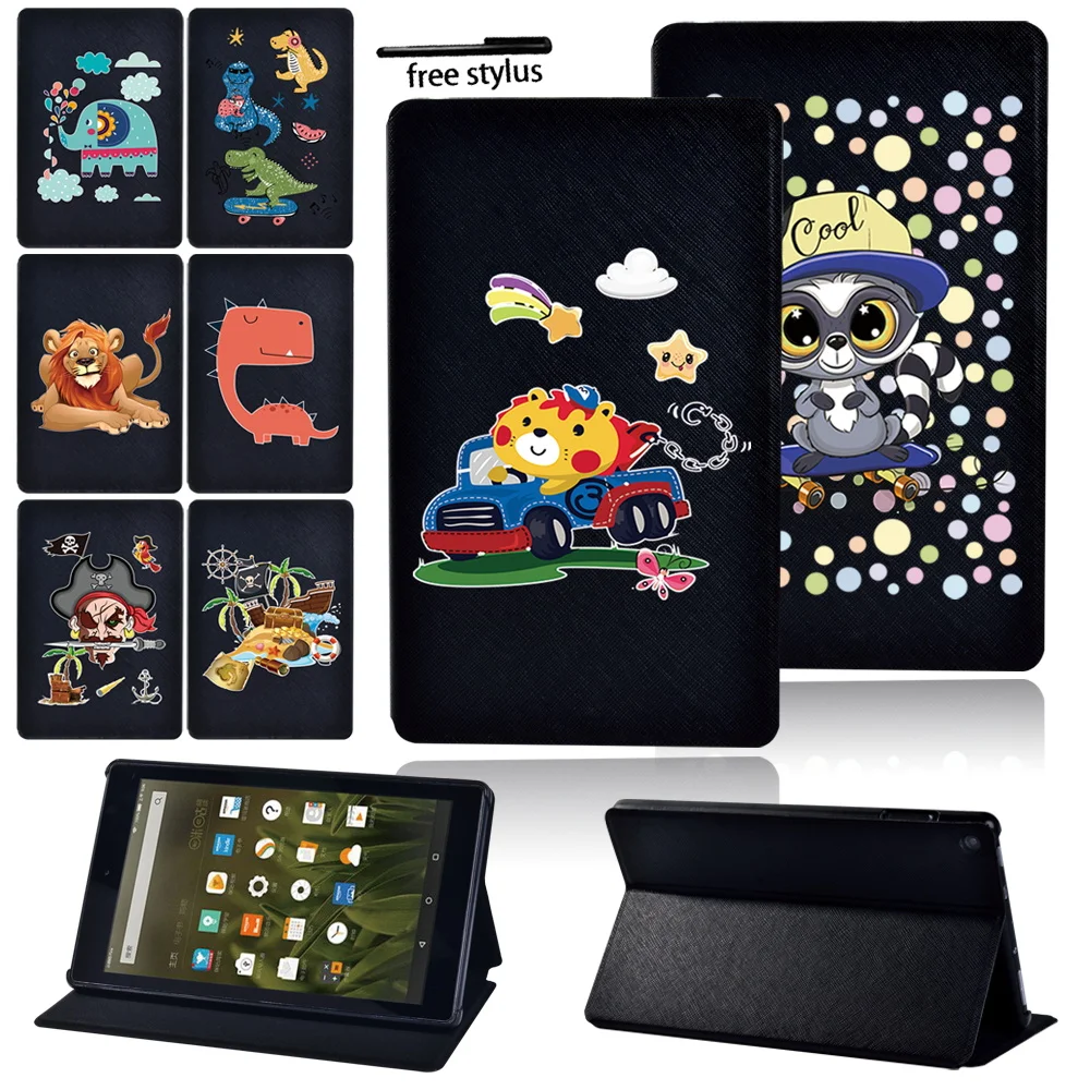 

Tablets Case for Amazon Fire HD 8/HD 8 Plus 10th 2020/Fire 7 Cases PU Leather HD 10 11th 2021 Fold Stand Protective Cover