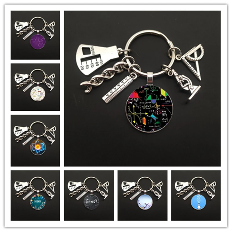 Innovative Chemistry Keychain, Geometry Science Keychain, Biology Master's Teacher's Day, Chemistry Professor Gift
