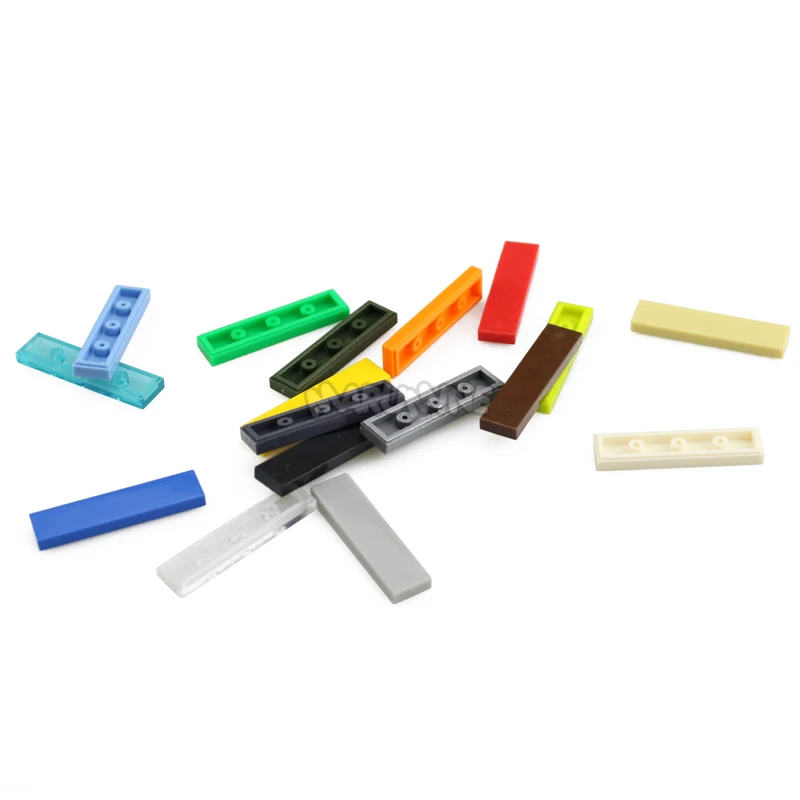 Marumine 1x4 타일 80PCS 클래식 빌딩 블록 2431 MOC 기본 벽돌 부품 DIY 액세서리 플레이트 호환 모든 주요 브랜드