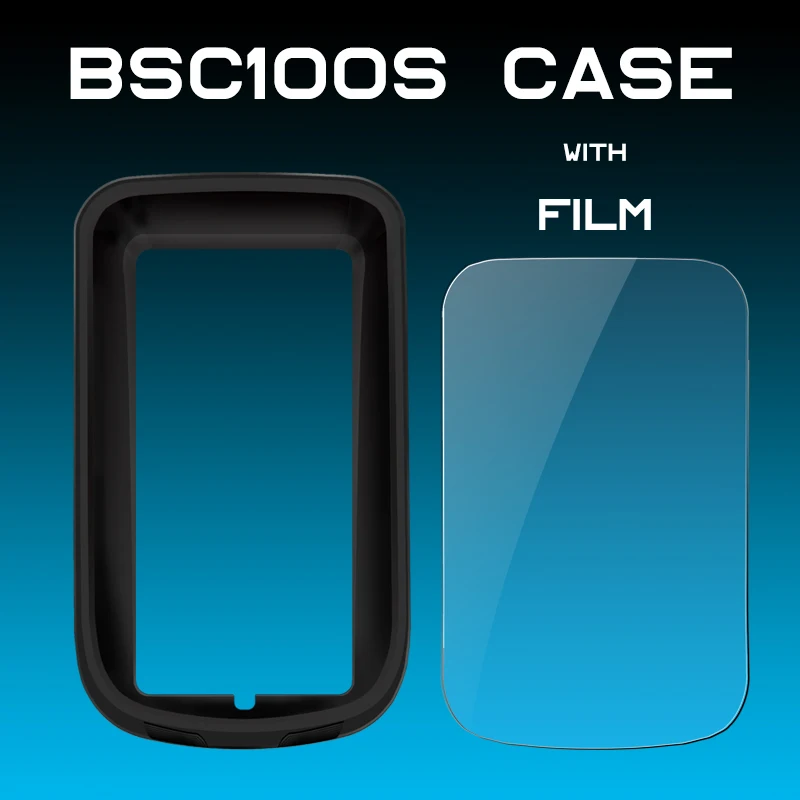 Custodia Protettiva In Silicone Per Computer Da Bicicletta Igpsport Bsc100S Nero Con Pellicola Protettiva Temperata