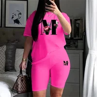 Ensemble de survêtement court pour femme A-Z Printing, décontracté pour tous les jours, 2 pièces, pour l'extérieur, la salle de sport, le jogging, vêtements pour femme, tenues d'été 2026 4