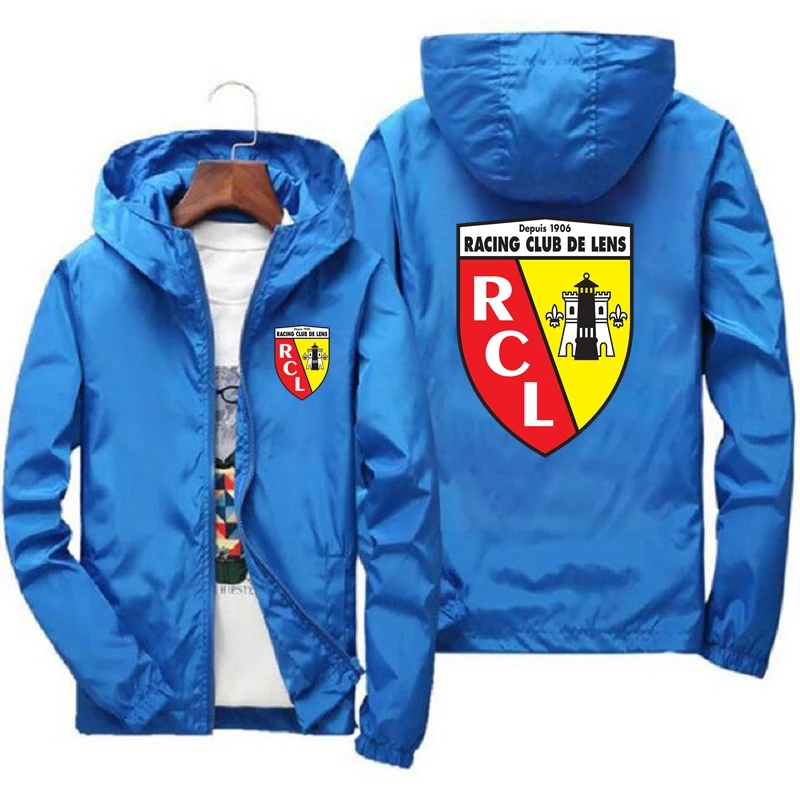 

Windbreaker Harajuku Streetwear Euro Club Rc Lens hoodies Fashion Jacket Spring and Autumn Men Rc Lens Football Zipper jackets