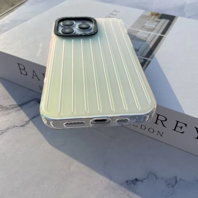 New Frosted 15 ProMax Laser Case Works With iPhone 11 12 13 14pro X XS XR 7 8 Apple Phone Case Gradient Hard PC Back Cover