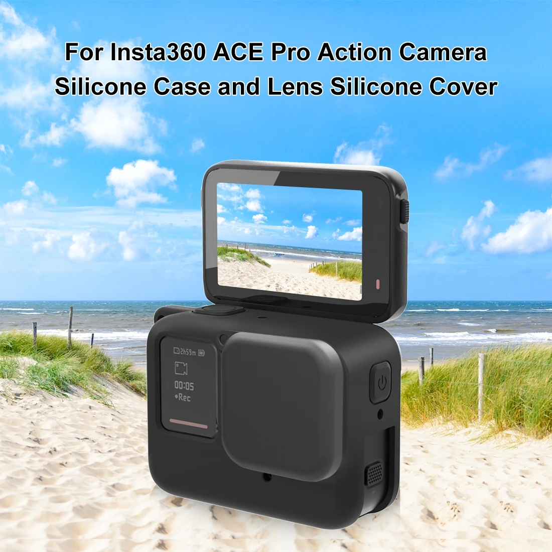PULUZ Body Silicone Protective Case with Lens Cap For Insta360 Ace Pro Protective Case