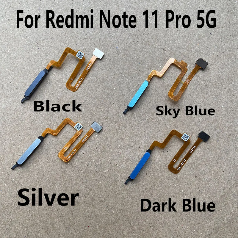 Original New For Xiaomi Redmi Note 11 PRO 4G 5G Fingerprint Sensor Home Button Menu Touch ID Scanner Ribbon Connector Flex Cable