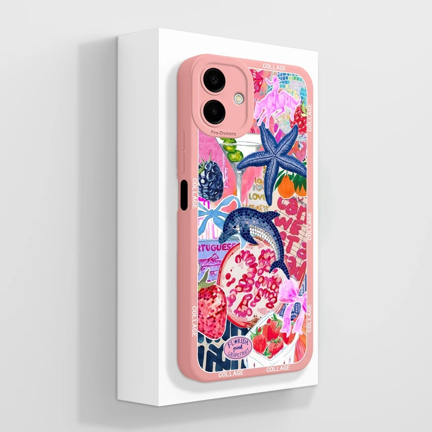 Pretty Flower Lemon Pattern Fashion Silicone Phone Case