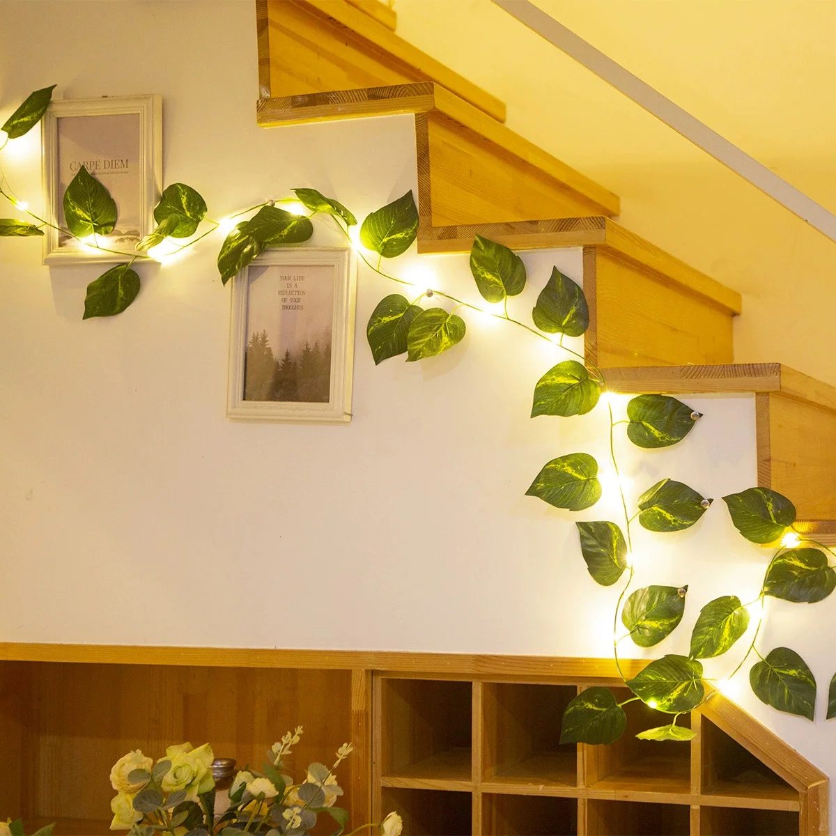 Flower Green Leaf String Lights 2M-10M Artificial Ivy Vine Fairy Light Wedding Party Decoration Christmas Home Room Wall Plant led string lights decorative lights string lights led fairy lights