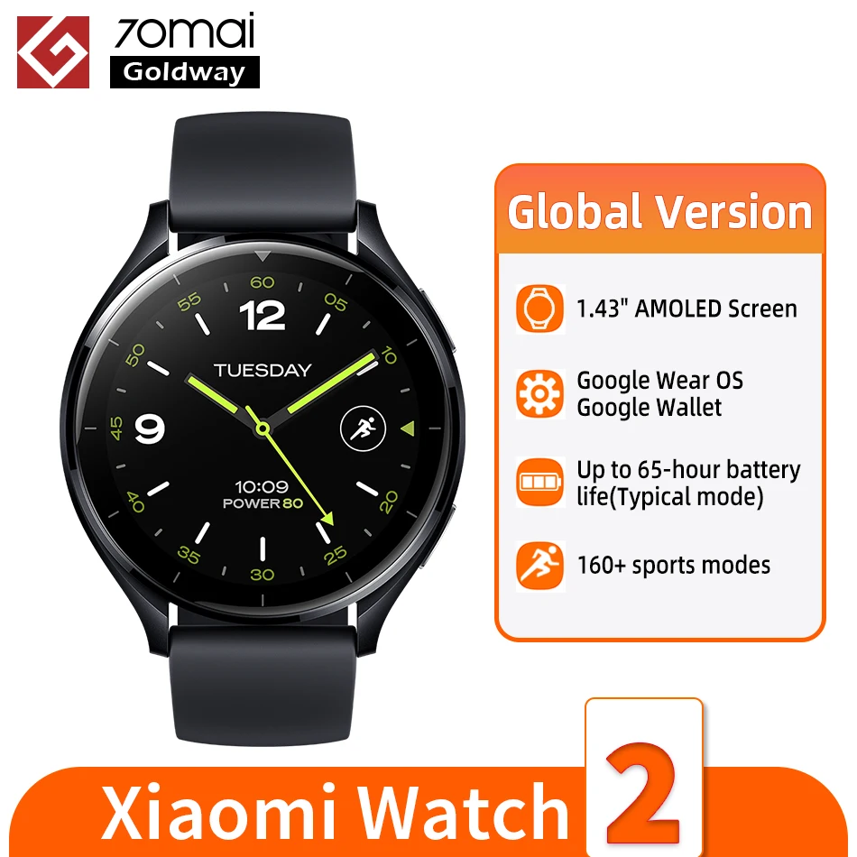 Xiaomi Watch 2 (Global Version) w/ Wear OS, Snapdragon W5+ Gen 1, 2/32GB @ $135.36 USD