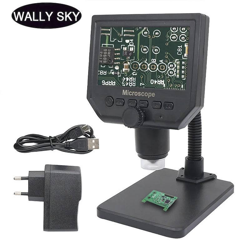 

Portable LCD Digital Microscope 4.3" HD Display with 8 LED Light Built-in Lithium Battery Electronic Microscope for Phone Repair