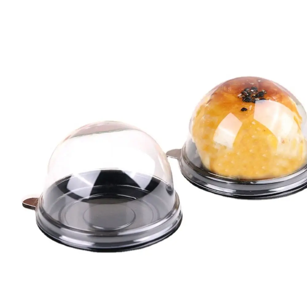 50Pcs Clear Mini Cupcake Boxes New Dome Plastic Dessert Baking Decorations Wedding Party Supplies Cake Holders