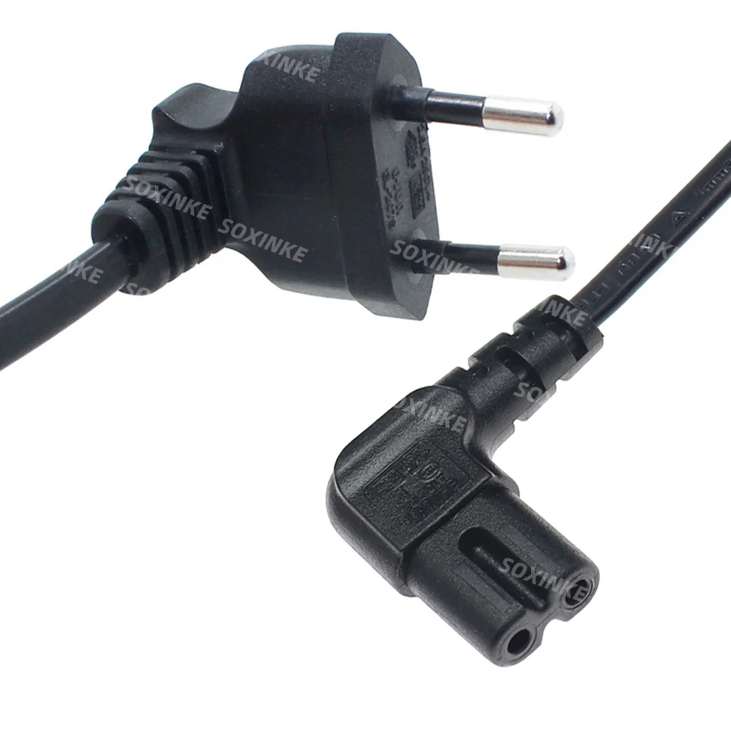 EU Power Cable Cord IEC C7 AC Power Supply Euro 2-Pin Extension Cable