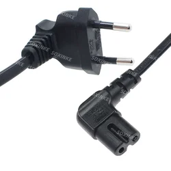 EU Power Cable Cord IEC C7 AC Power Supply Euro 2 - Pin Extension Cable - 2m (Type5)