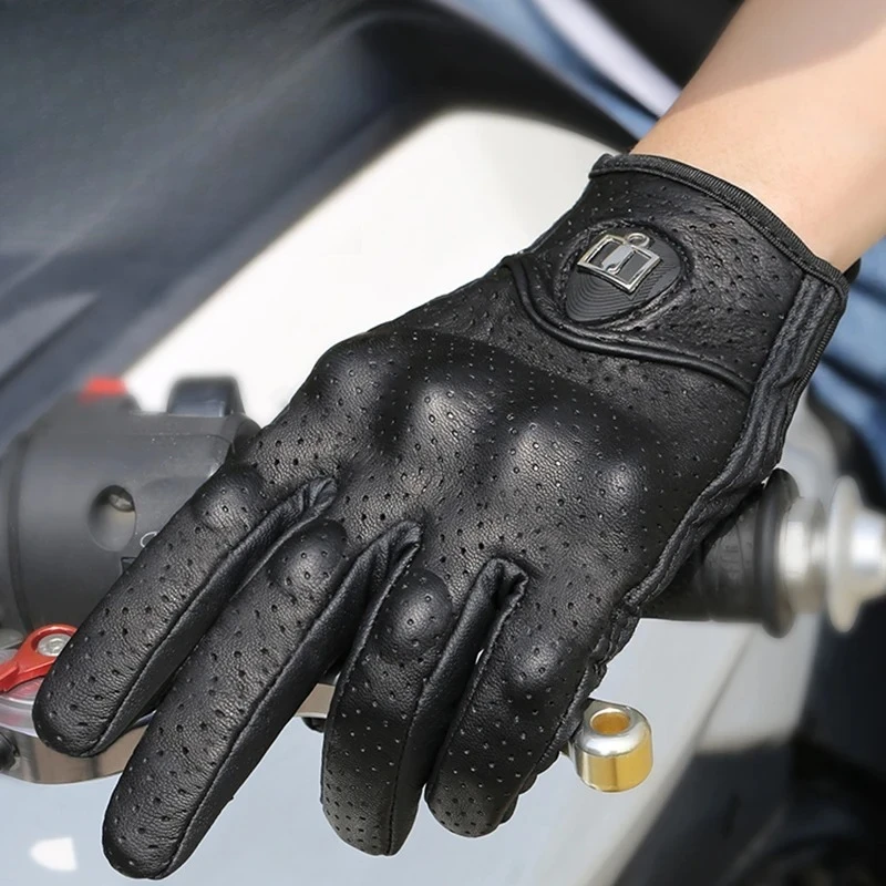 Winter Motorcycle Breathable Gloves for Men and Women, Motorcycle Leather, Carbon Fiber,Off-road Full Finger Gloves for Bicycles