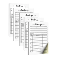 5pcs thank you receipt book, carbon copy sales receipt form, invoice booklet for office and restaurant, 3.4 x 5.5 inches 1