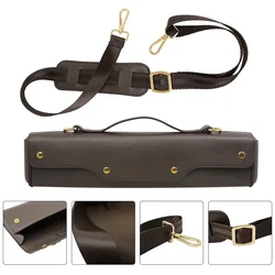 Sac de transport pour flûte, sac à bandoulière, mallette de transport pour flûte, sac de rangement pour instruments (café) 