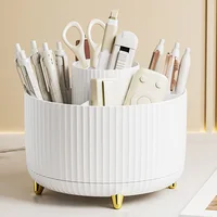 Makeup Brush Holder Organizer 360° Rotating Countertop Makeup Brush Organizer 5 Slot Makeup Organization and Skincare Storage 2