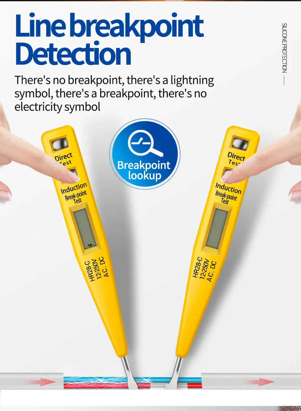 Description Picture 6 of itemAMITOU Digital Voltage Test Pen Zero live line detection Tester Voltage Meters Professional Multimeter Pen Socket Voltimetro