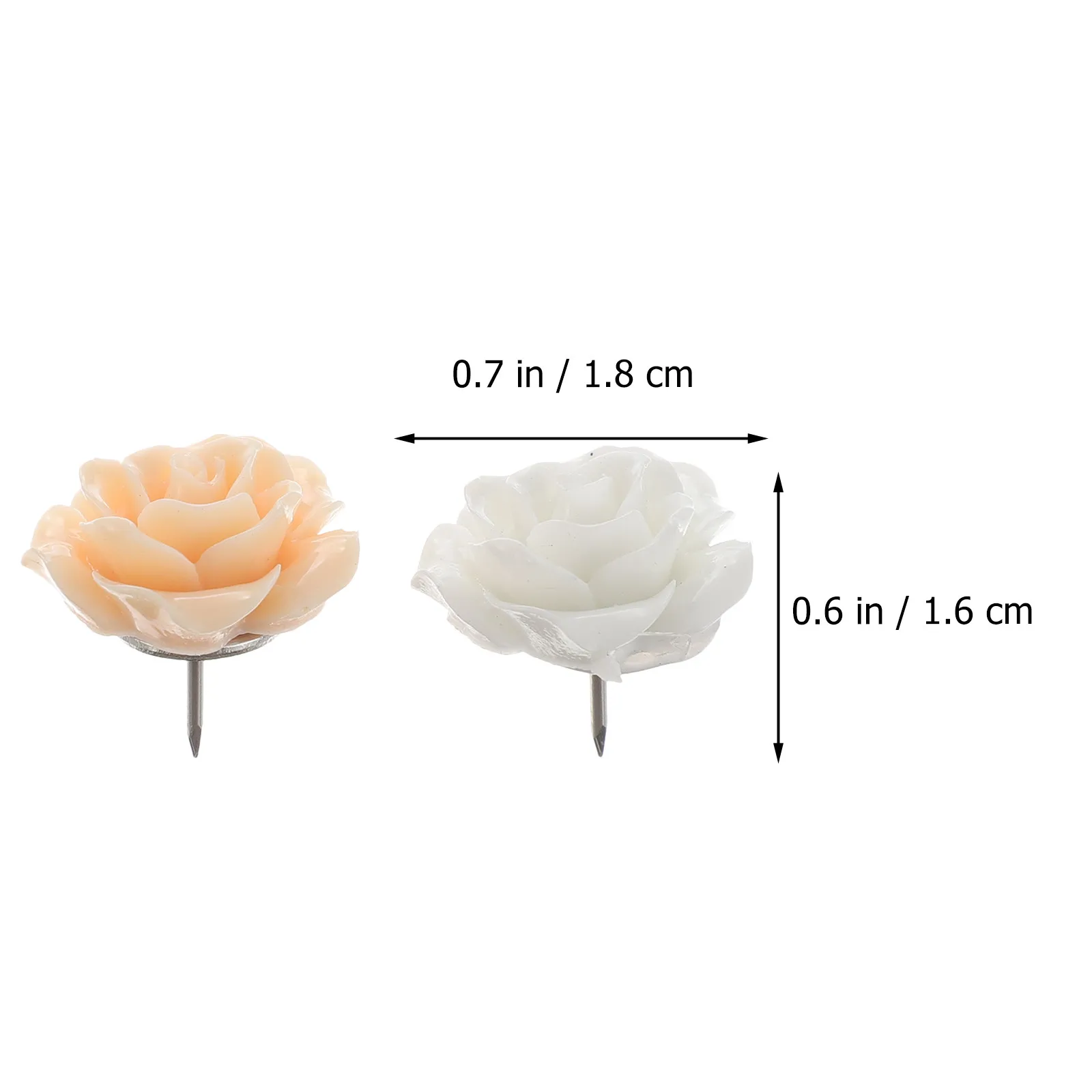 40Pcs 꽃 모양 푸시핀 눈길을 끄는 활기찬 패턴 방 사무실 연구용 장 압정 코르크 보드 오래 지속되는 장 압정