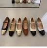 French Gold Flat Shoes for Women's 2025 New Spring Autumn Silver Mary Jane Women Shoes Scoop Shoes Ladies Plus Size 42 43 44 1