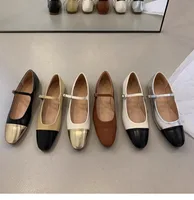 French Gold Flat Shoes for Women's 2025 New Spring Autumn Silver Mary Jane Women Shoes Scoop Shoes Ladies Plus Size 42 43 44 1