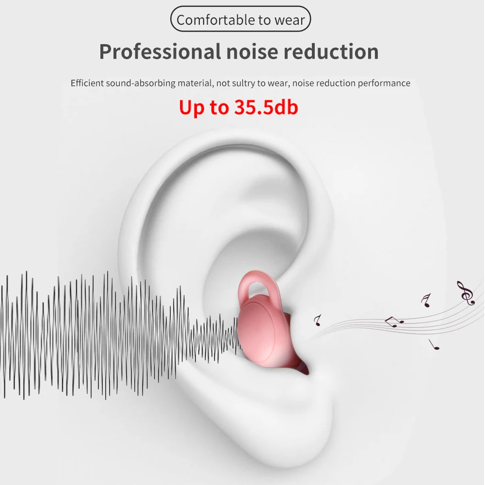 Soundproof Earplugs For Sleeping Soft Silicone Sleeping Ear Plugs Anti-Noise Protection Earplugs for Travel Ear Protector_voghion.com