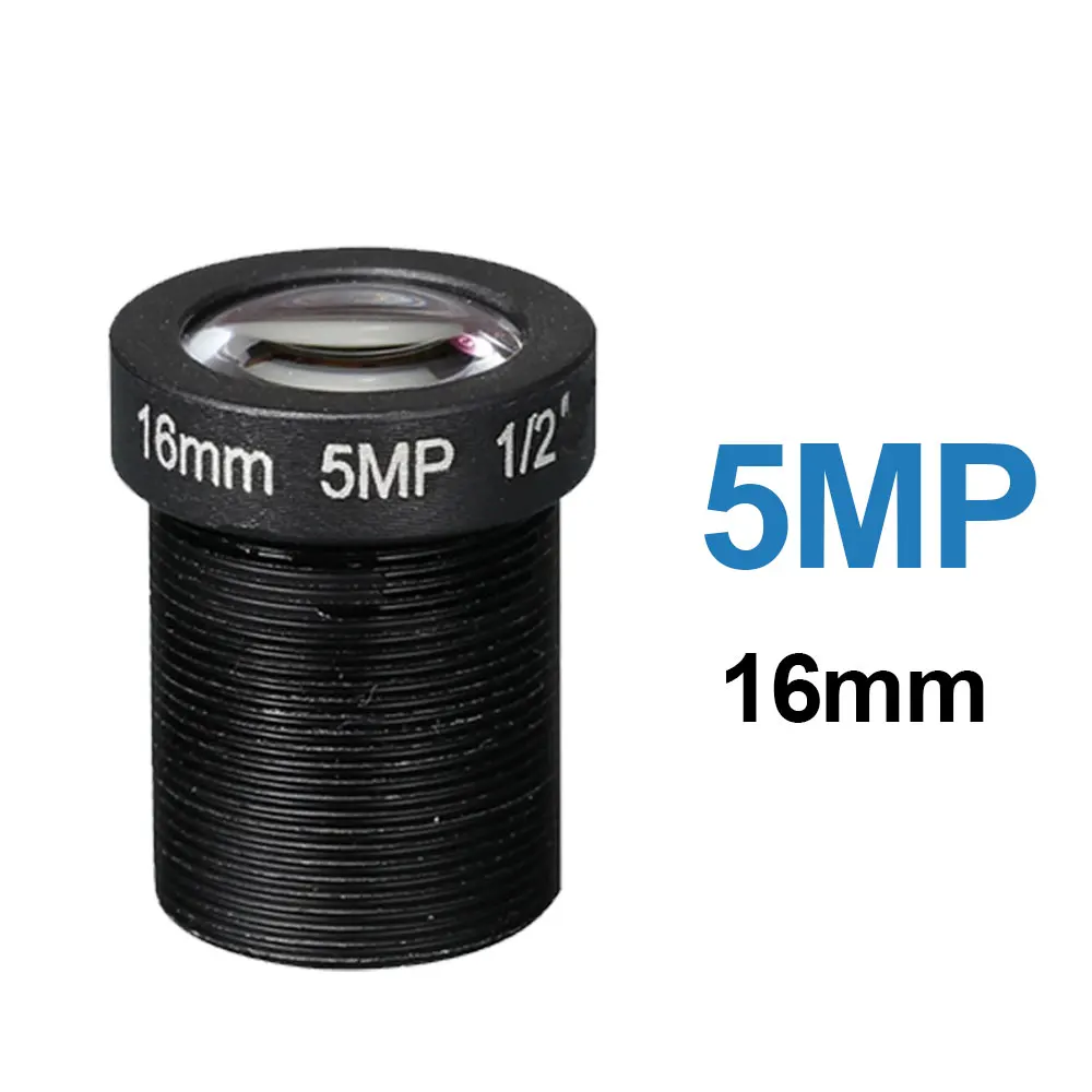 CCTV Camera Lens 5 Mega Pixel M12 X P0.5 Mount 1/2.5" F2.0 12MM 16MM 25MM Optional for Security IP Cameras/Sports Cam camera lens