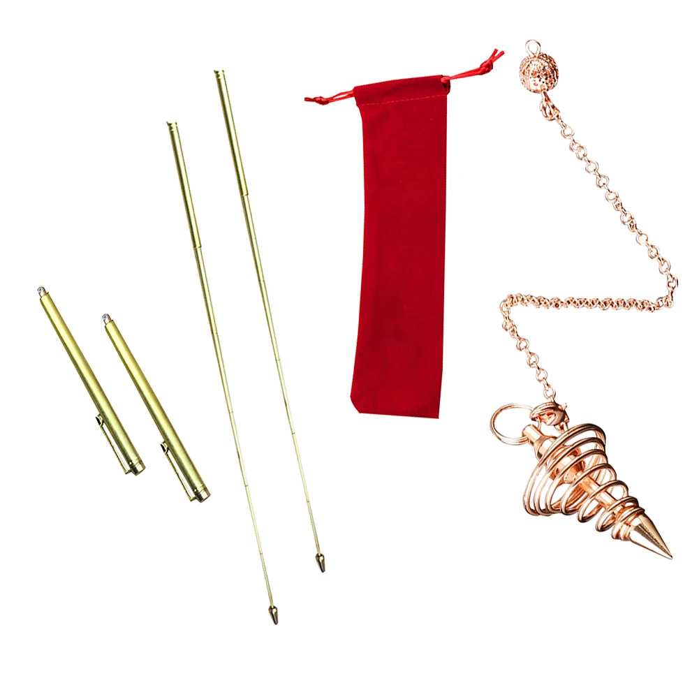 

2pcs Positioning Rods Brass 4 Test Gold Measuring Rods With Pendulum Tools Hunting Spirit Stick Pendulum Tool