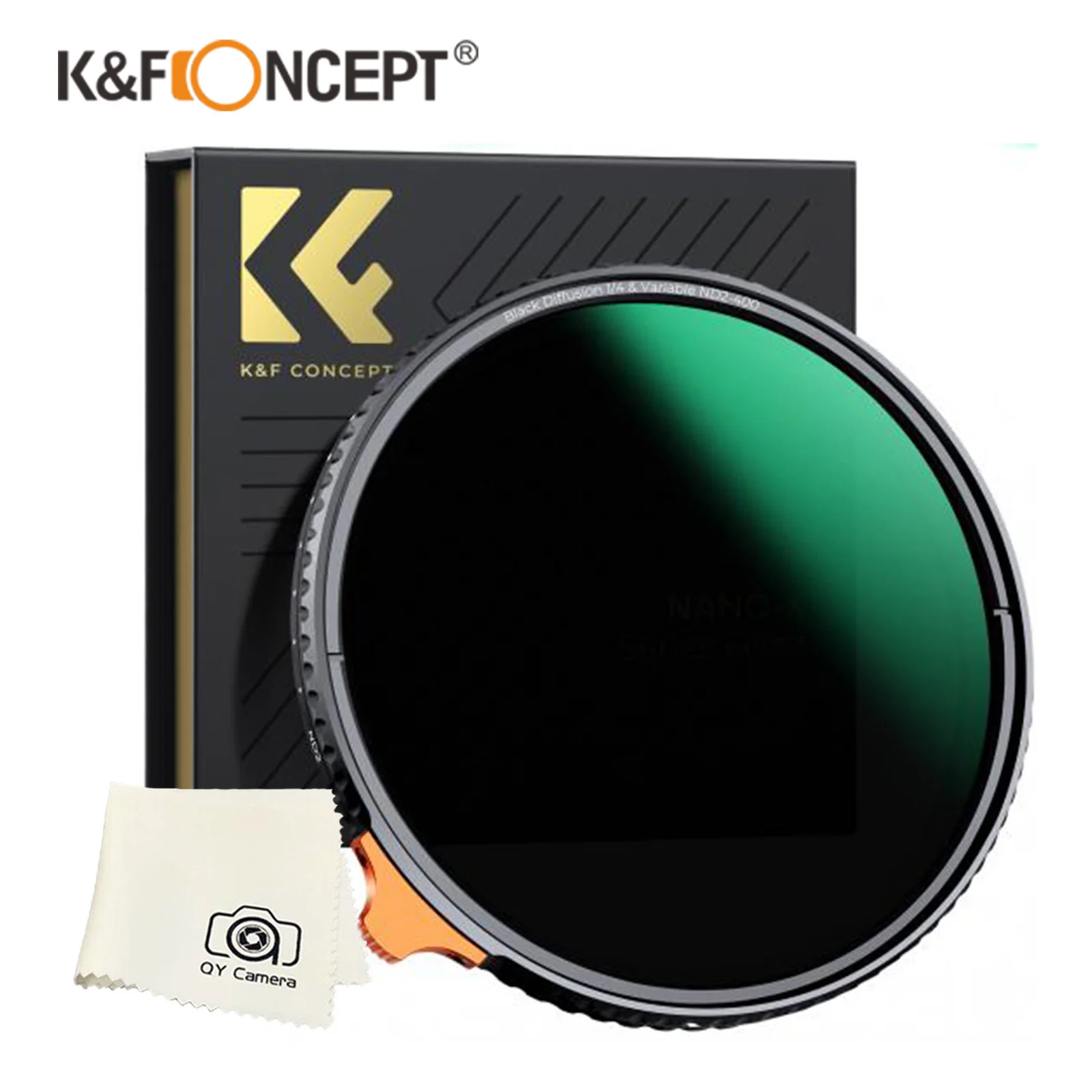 

K&F Concept 77mm Multifunction Variable ND Black Pro Mist 1/4 Diffusion ND2 ND400 Filter 49mm 52mm 55mm 58mm 62mm 67mm 72mm 82mm