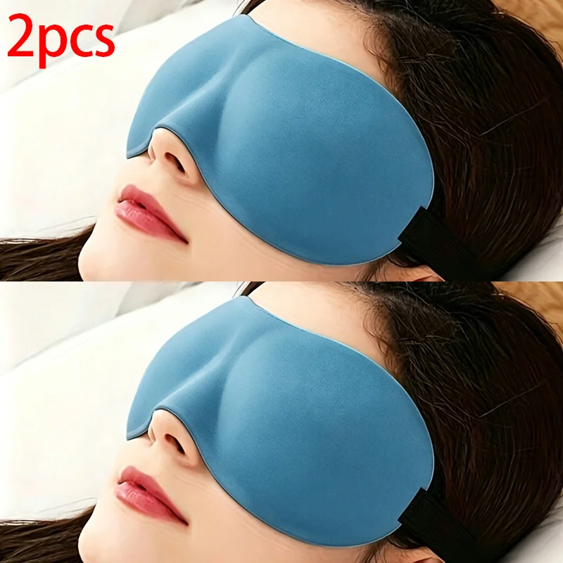 3D Blackout Eye Mask - Skin Friendly, Breathable Sleep Aid for Yoga, Travel, and Napping
