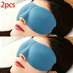 3D Blackout Eye Mask - Skin Friendly, Breathable Sleep Aid for Yoga, Travel, and Napping (Lake Blue)