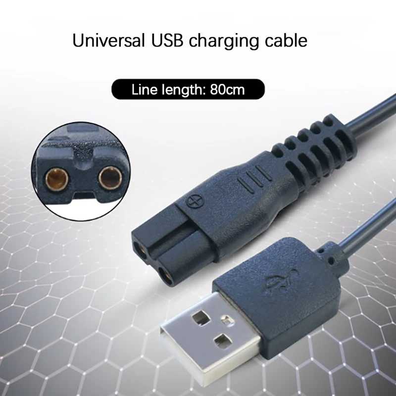 Electric Clippers Pet Shaver Charging Cable USB Charger Power Cord For C6/C7 Hair Trimmer 1Pc