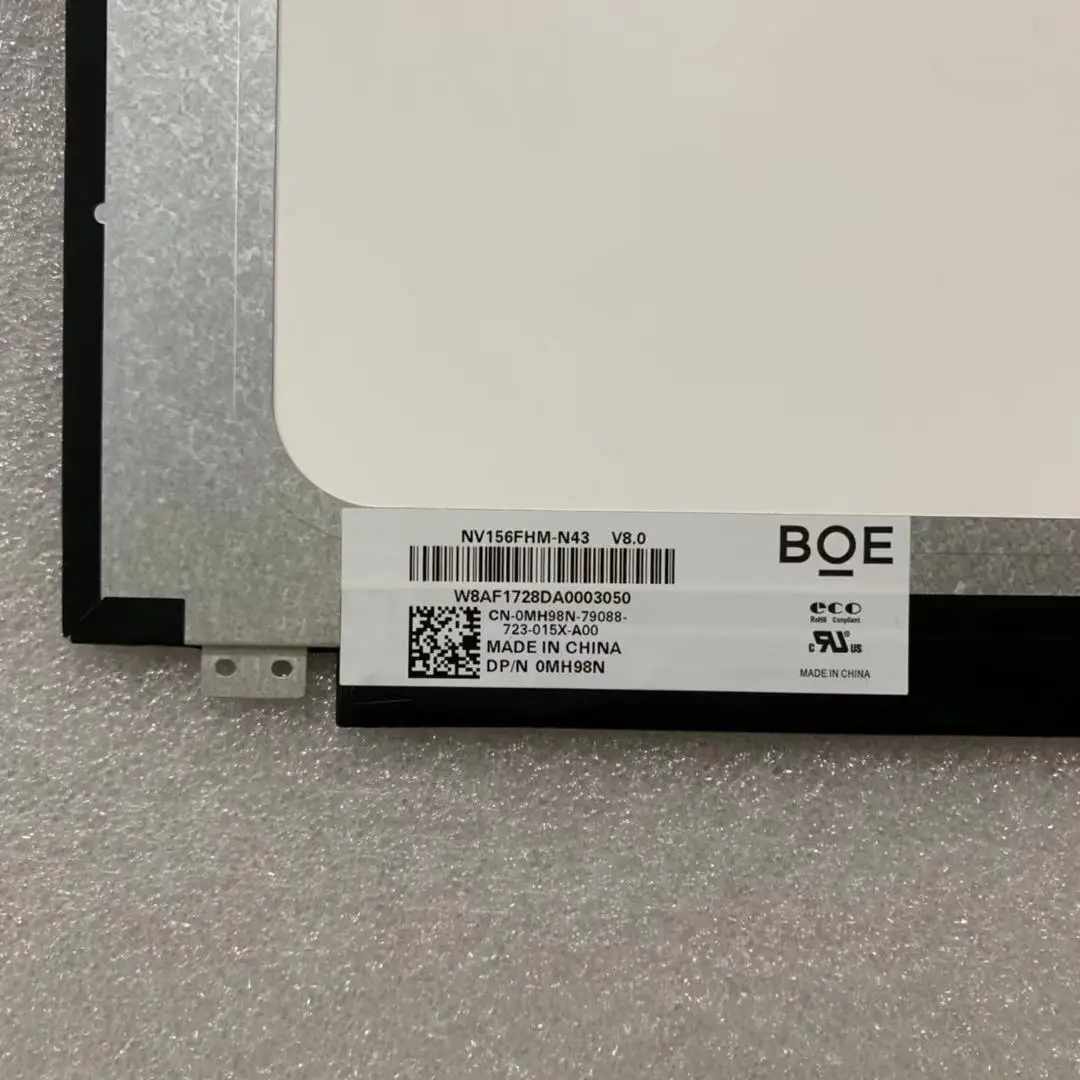 NV156FHM-N43 72% NTSC 매트 LED 디스플레이, 15.6 인치 노트북 화면 LP156WF6-SPB1, B156HAN01.2, 1920x1080 FHD IPS 30 핀 EDP