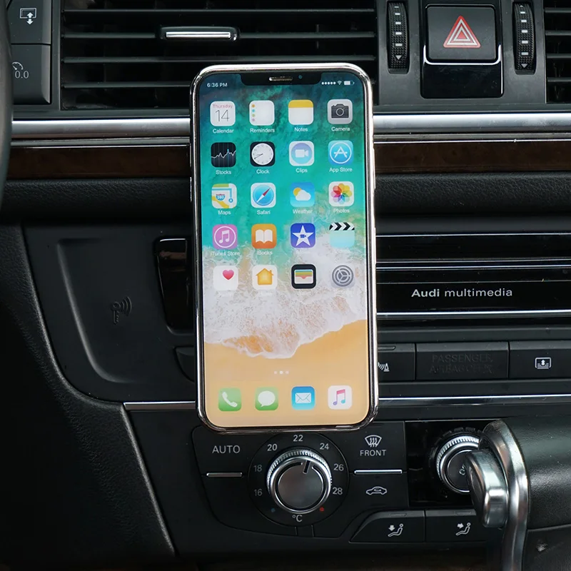 Mobile Phone Holder Magnetic Car GPS Holder Air Vent Outlet Stand Clip Bracket for Audi A6 C7 2012-2015