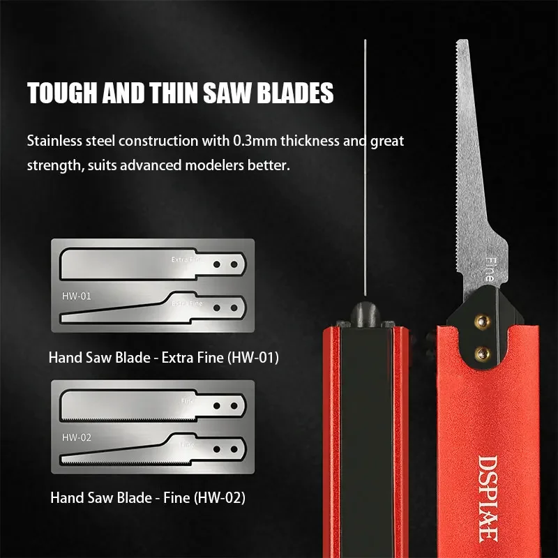 Dspiae AT-HW model assembly DIY tool aluminum alloy double section magnetic suction modification hand saw with saw blade